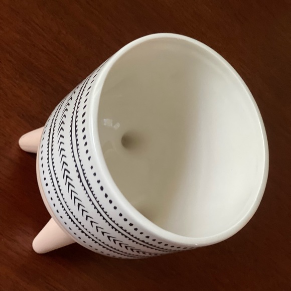 Mid-Mod Boho Geometric Ceramic Planter / Plant Pot - Picture 4 of 12